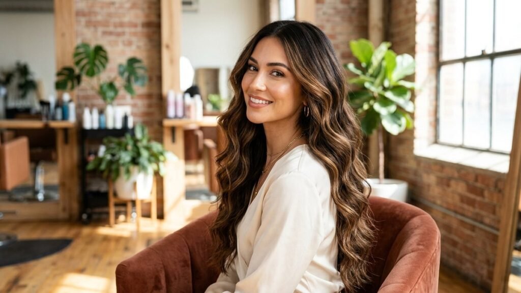 Toffee and Hazelnut Balayage on Dark Hair Embracing Soft Sun Kissed Radiance and Effortless Everyday Luxury